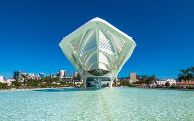 Das futuristische Museu do Amanhã am Hafen von Rio de Janeiro widmet sich als "Museum der Dritten Generation" der Erforschung der Zukunft. (Foto: AdobeStock - Bernard Barroso 474944354)